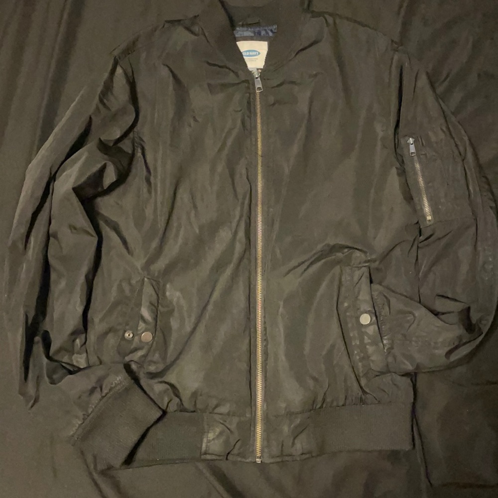Black bomber jacket